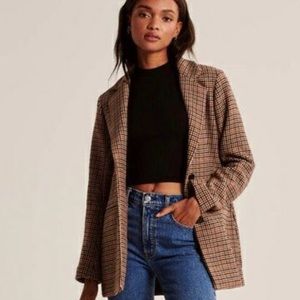 Abercrombie wool blend blazer coat